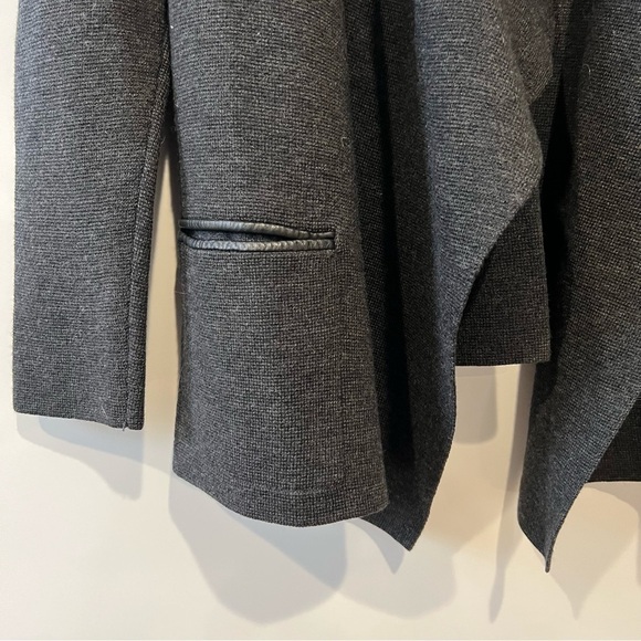 Eileen Fisher Wool Drape Cardigan Sweater - Picture 8 of 14